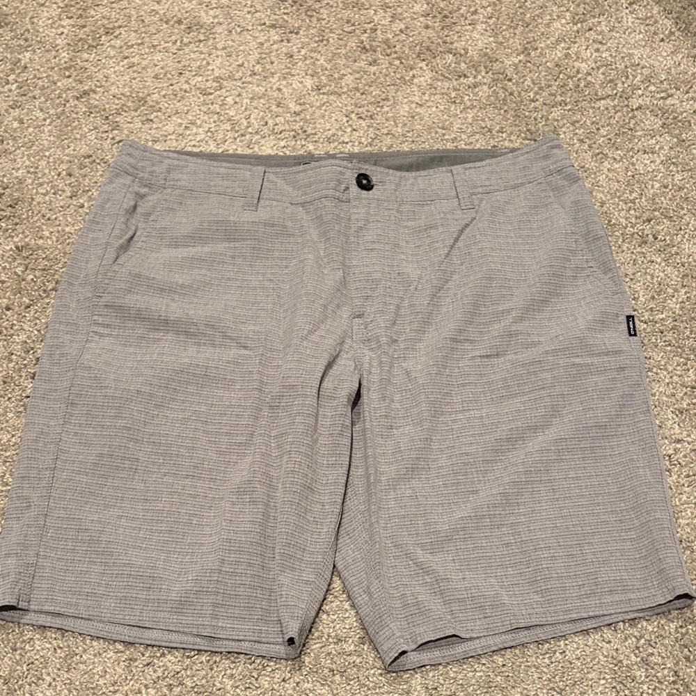 O'Neill Light Gray Textured Flat-Front Men's Shorts